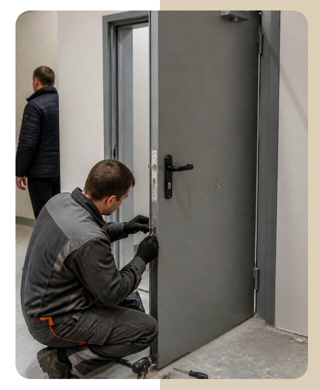 Ремонт противопожарной двери в Климовске по цене 6583 р. | ДвериЛегко-Клс