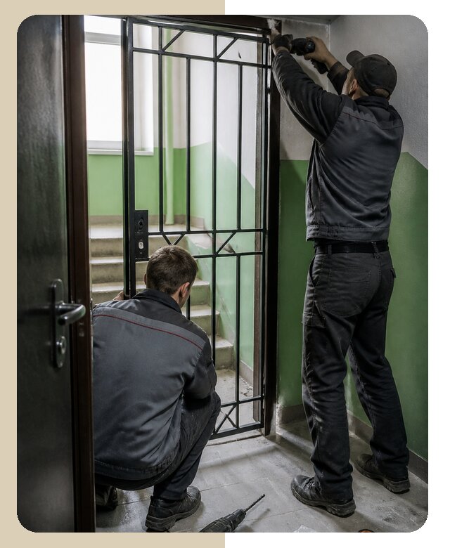 Установка тамбурной решетки под ключ с гарантией в Климовске